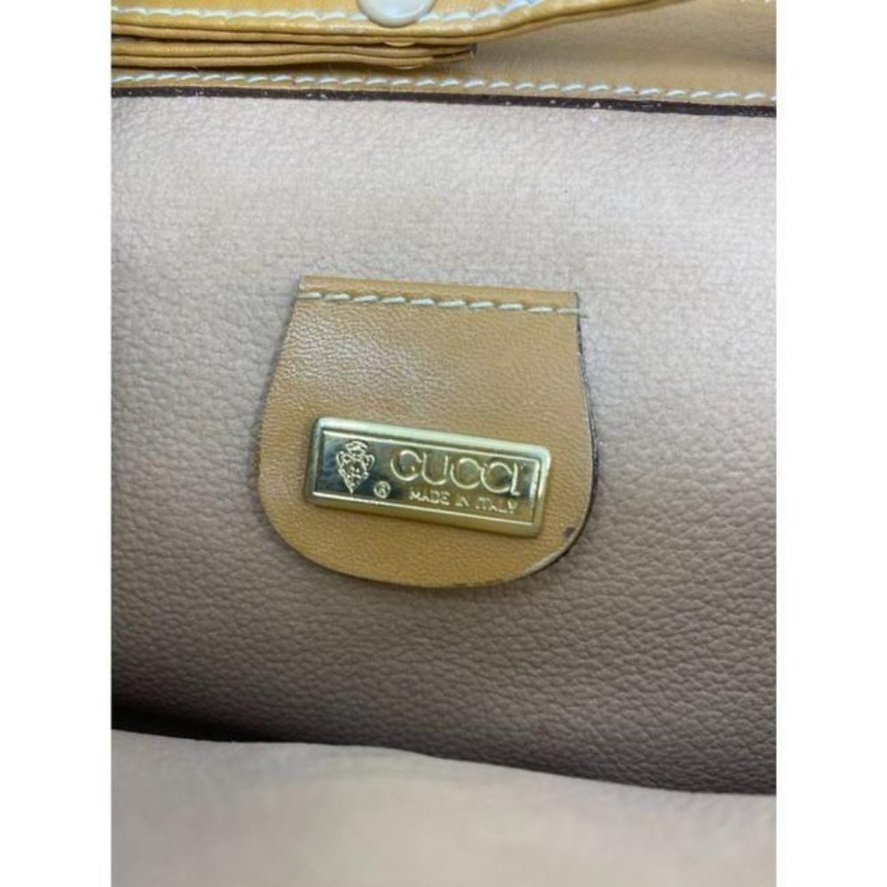 GUCCI Vintage Flap Coated Canvas Crossbody Bag - Picture 8 of 12